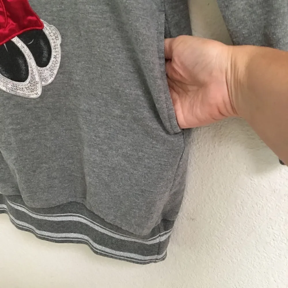 ‎Disney fancy Minnie Mouse tunic hoodie/ mini dress XS*